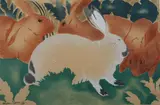 Lapins by Georges Henri Manzana Pissarro, Pochoir with gouache, sold Feb 2012
