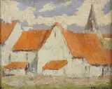 Georges Wasterlain, The Village, Oil on canvas