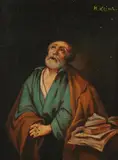 H. Klimt, Man in Prayer, Oil on panel