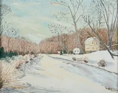 Max, C & O Canal, Oil on canvas