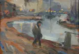 Emile Thysebaert, Equisse, Oil on panel