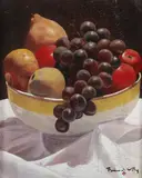 Fernand Wery, Still Life with Fruit, Oil on panel