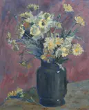 Paul Buyssens, Vase of Daisies, Oil on canvas