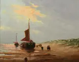 J. Verberghem, COMING ASHORE: TWO WORKS, each signed lower right, Oil on canvas