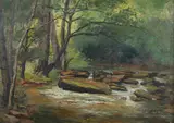 Maria Dassonville, Rocky Stream, Oil on canvas