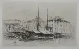 William Walcot, Port Scene, Etching