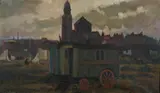 E. Masselus, Gypsy Caravan, Oil on canvas
