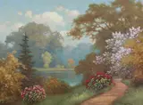 Sandor Torday-Szekely, Park at Godollo, Oil on canvas