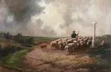 W. Hendrick, Sheep, Oil on canvas