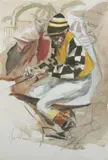 Frank N. Ashley, Jockey, Watercolor