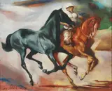 Frank N. Ashley, Morning Run, Oil on board