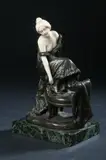 Paul Tereszczuk, Untitled, Bronze and ivory; on a green marble base
