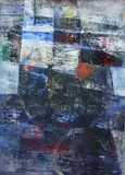 Abstract Composition by Oscar García Reino, Oil on canvas, sold Feb 2012