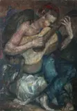 Ennio Calabria, The Guitarist, Oil on canvas