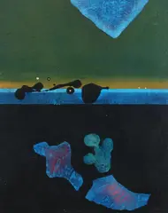 Jorge Damiani, Espacio Azul, Oil on canvas laid on board