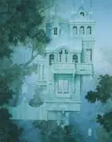 Daniel Merriam, Hanging in the Mist, Watercolor