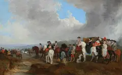 Richard Barrett Davis, Watching the Hunt, Oil on canvas