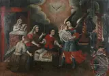 Francisco Xavier de Cuenca, Jesus' Bedtime, JESUS' BEDTIME, oil on canvas