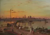 Henri Cleenewerck, Panoramic View of Antwerp, Oil on canvas