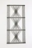 Peter Collingwood, Peter Collingwood (1922-2008) 'M.48 No.9' a microgauze wall hanging of woven khaki linen and steel
