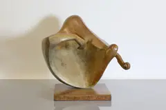 Caroline Stacey, Caroline Stacey (1931-2022), a bronze study of a stylised violinist