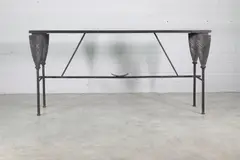 Patrice Dangel, Patrice Dangel (French, 1954, a patinated bronze console table