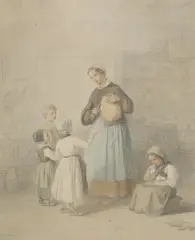 Pierre Édouard Frère, Untitled, pencil and watercolour 36.5 x 28.5cm Provenance: With Thomas Agnew & Sons