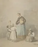 Pierre Édouard Frère, Untitled, pencil and watercolour 36.5 x 28.5cm Provenance: With Thomas Agnew & Sons
