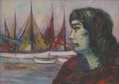 Zareh Mutafian, Untitled, oil on board 30.5 x 40.5cm