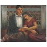 Ignacio Aguirre, Autorretrato, Óleo sobre tela
