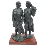 Tiburcio Ortiz, Untitled, Escultura en bronce II / IV en base de madera