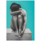 Ulises Gallegos, Cocoon, de la serie Acentos, 2016, Acrílico y carboncillo sobre tela