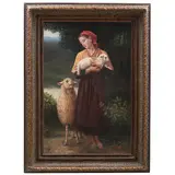 J. Schbother, Pastora, Óleo sobre tela