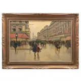 Andre Gisson, Vista parisina, Óleo sobre tela