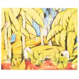 Anónimo, Paisaje con palmas, Mixta sobre tela