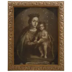 MÉXICO, SIGLO XVIII by Virgen del Refugio, Óleo sobre tela. Con la inscripción: Refugium peccatorum, offered Mar 2022