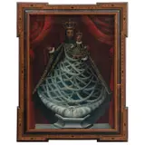 Virgen del Rosario, MÉXICO, SIGLO XVIII, Óleo sobre tela