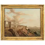 Pedro Gualdi, CASTILLO DE CHAPULTEPEC. Ca, 1838, Óleo sobre tela