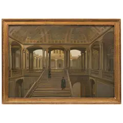 Pedro Gualdi, ESCALERA DEL PALACIO DE MINERÍA, Óleo sobre tela