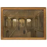 Pedro Gualdi, ESCALERA DEL PALACIO DE MINERÍA, Óleo sobre tela