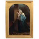 A la Manera de Paul Delaroche, VIRGEN AL PIE DE LA CRUZ (VIERGE AU PIED DE LA CROIX), Óleo sobre tela