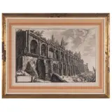 VISTAS DE ROMA by Giovanni Battista Piranesi, Grabado con la leyenda: "Avanzi della Villa di Mecenate a Tivoli Construita di Travertini a Opera Incerta". 45 x 67 cm. , offered Mar 2022