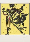 Aus: Knights of the Round Table by Salvador Dalí, 1977, Farblithografie auf Arches FRANCE (Wasserzeichen), sold Jun 2020