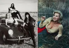 Russ Meyer, Konvolut von 2 Fotografien. a) Lori Williams, Haji, Tura Santana. b) Lorna Maitland, a) 1965/2000. b) Ca. 1964/2001, Jeweils: Späterer Gelatinesilberabzug
