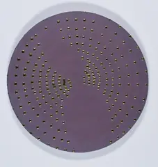 Otto Piene, Rastersonne, 2009, Ton mit Goldglasur, farbig gefasst