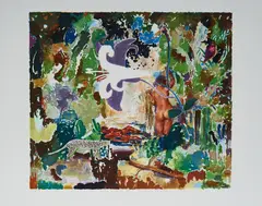 Matthias Weischer, Tiger Lily, 2012, Farblithografie auf Velin