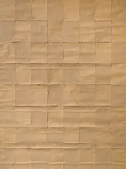 Rolf Glasmeier, Triptychon, 1979, Collage aus Packpapierstücken auf Hartfaser