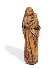Veit Stoss, Mondsichelmadonna, Um. 1500, Lindenholz. Fassung entfernt. Maße: 126cm
