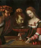 Andrea Solari, Salome mit dem Haupt Johannes des Täufers, Öl auf Leinwand