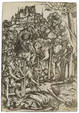 Lucas Cranach d.Ã., Das Martyrium des Heiligen Erasmus, 1506, Holzschnitt auf Papier